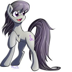 Size: 3000x3000 | Tagged: safe, artist:chaosangeldesu, octavia melody, earth pony, pony, backwards cutie mark, cute, simple background, smiling, solo