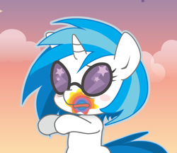 Size: 1055x911 | Tagged: safe, artist:hobilo, dj pon-3, vinyl scratch, pony, unicorn, 28 pranks later, cloud, cookie zombie, solo