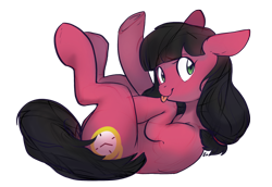 Size: 1778x1224 | Tagged: safe, artist:locksto, oc, oc only, oc:macdolia, earth pony, pony, pigtails, solo, tongue out