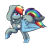 Size: 1554x1398 | Tagged: safe, artist:sparrowdraws, rainbow dash, pegasus, pony, dungeons and discords, rainbow rogue, rogue, roleplaying, simple background, solo