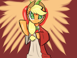 Size: 640x480 | Tagged: safe, artist:acharmingpony, applejack, earth pony, pony, crossover, jesus christ, parody, ponified