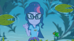 Size: 400x225 | Tagged: safe, screencap, midnight sparkle, sci-twi, twilight sparkle, equestria girls, legend of everfree, animated, discovery kids, gif, the midnight in me
