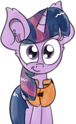 Size: 627x1023 | Tagged: safe, artist:pastelhorses, twilight sparkle, twilight sparkle (alicorn), alicorn, pony, ppov, lifejacket, qt, solo