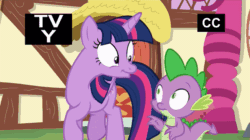 Size: 883x494 | Tagged: safe, screencap, spike, twilight sparkle, twilight sparkle (alicorn), alicorn, dragon, pony, ppov, adorkable, animated, cute, dork, excited, gif, loop, prancing, trotting, trotting in place, twiabetes