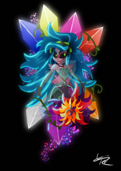 Size: 600x849 | Tagged: safe, artist:ii-art, gaea everfree, gloriosa daisy, equestria girls, legend of everfree, magical geodes, solo, watermark