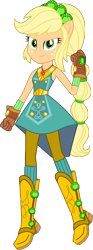 Size: 2178x5872 | Tagged: safe, artist:imperfectxiii, applejack, equestria girls, legend of everfree, absurd resolution, alternate hairstyle, clothes, female, freckles, geode of super strength, gloves, magical geodes, ponied up, simple background, sleeveless, solo, transparent background, vector