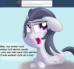 Size: 1280x1182 | Tagged: safe, artist:cosmonaut, derpibooru import, rumble, tumble, filly, lets ask rumble, rule 63, solo, tumblr