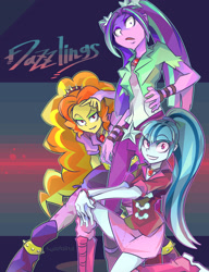 Size: 1600x2084 | Tagged: safe, artist:tyuubatu, adagio dazzle, aria blaze, sonata dusk, equestria girls, rainbow rocks, looking at you, the dazzlings, trio