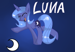 Size: 1600x1117 | Tagged: safe, artist:cristalshy, princess luna, alicorn, pony, happy, s1 luna, solo