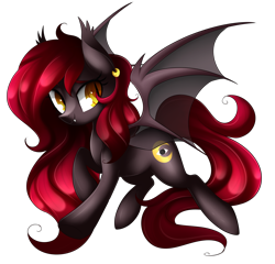 Size: 3127x3000 | Tagged: safe, artist:scarlet-spectrum, oc, oc only, oc:scarlett, bat pony, pony, commission, simple background, solo, transparent background