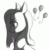 Size: 600x600 | Tagged: safe, artist:fensu-san, pinkie pie, earth pony, pony, animated, balloon, blinking, bust, crying, gif, grayscale, monochrome, pinkamena diane pie, portrait, sad, simple background, solo, white background