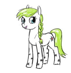 Size: 500x512 | Tagged: safe, artist:adeptus-monitus, oc, oc only, oc:marussia, earth pony, pony, birch, braid, looking at you, nation ponies, russia, smiling, solo