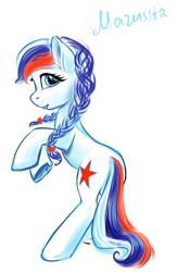 Size: 538x824 | Tagged: safe, artist:roadsleadme, oc, oc only, oc:marussia, pony, nation ponies, russia, solo