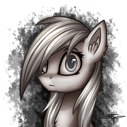 Size: 1000x1000 | Tagged: safe, artist:setharu, oc, oc only, oc:boo, pony, fallout equestria, fallout equestria: project horizons, bust, female, portrait, solo