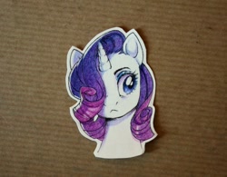 Size: 1280x998 | Tagged: safe, artist:sapraitlond, rarity, pony, unicorn, bust, craft, female, mare, papercraft, portrait, solo, traditional art