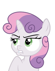 Size: 1118x1458 | Tagged: safe, artist:sollace, sweetie belle, pony, unicorn, growing up is hard to do, .svg available, cringing, female, filly, foal, frown, lips, raised leg, simple background, solo, transparent background, vector