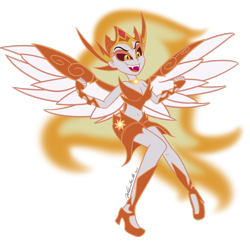 Size: 1280x1233 | Tagged: safe, artist:wubcakeva, daybreaker, a royal problem, equestria girls, clothes, equestria girls-ified, female, open mouth, simple background, solo, stupid sexy daybreaker, transparent background