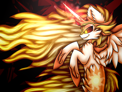 Size: 4000x3000 | Tagged: safe, artist:infanio, daybreaker, alicorn, pony, a royal problem, absurd resolution, armor, female, fire, mare, solo