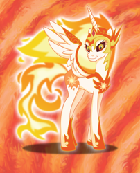 Size: 3480x4298 | Tagged: safe, artist:deannaphantom13, daybreaker, alicorn, pony, a royal problem, absurd resolution, female, helmet, looking at you, mare, smiling, solo