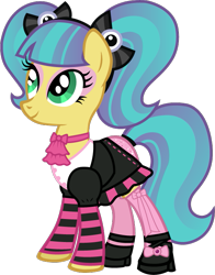 Size: 563x717 | Tagged: safe, artist:cloudyglow, pixel pizazz, earth pony, pony, clothes, equestria girls ponified, female, mare, ponified, shoes, solo