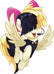 Size: 2212x3047 | Tagged: safe, songbird serenade, pegasus, pony, my little pony: the movie, female, headworn microphone, high res, mare, microphone, sia (singer), simple background, solo, transparent background, vector