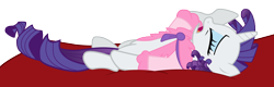 Size: 5000x1599 | Tagged: safe, artist:vito, rarity, pony, unicorn, suited for success, absurd resolution, bathrobe, clothes, robe, simple background, sofa, solo, transparent background, vector