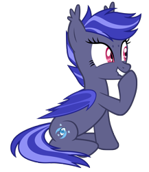 Size: 4347x5000 | Tagged: safe, artist:vito, oc, oc only, oc:night watch, bat pony, pony, /mlp/, absurd resolution, female, lip bite, mare, simple background, solo, transparent background, vector