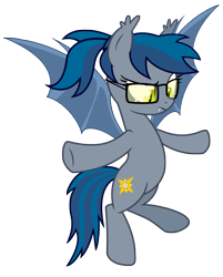 Size: 4012x5000 | Tagged: safe, artist:vito, oc, oc only, oc:mosina, bat pony, pony, /mlp/, absurd resolution, female, glasses, mare, simple background, solo, transparent background, vector