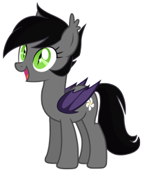 Size: 4113x5000 | Tagged: safe, artist:vito, oc, oc only, oc:jasmine, bat pony, pony, absurd resolution, happy, simple background, solo, transparent background, vector