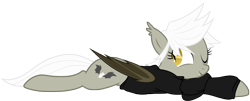 Size: 5000x2019 | Tagged: safe, artist:vito, oc, oc only, oc:gloom wing, bat pony, pony, clothes, hoodie, simple background, solo, transparent background, vector