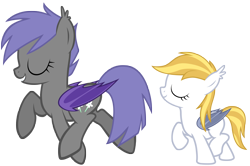 Size: 5000x3321 | Tagged: safe, artist:vito, oc, oc only, oc:florence, oc:midnight blossom, bat pony, pony, cute, filly, simple background, transparent background, vector