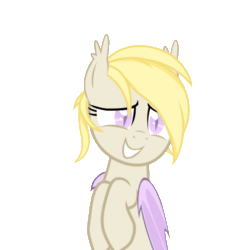 Size: 700x700 | Tagged: safe, artist:vito, oc, oc only, oc:pom pom, bat pony, pony, animated, cute, dancing, female, grin, mare, simple background, smiling, solo, transparent background