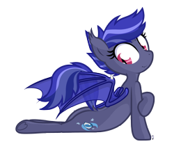 Size: 2524x2217 | Tagged: safe, artist:vito, oc, oc only, oc:night watch, bat pony, pony, backbend, cobra stretch, solo, stretching