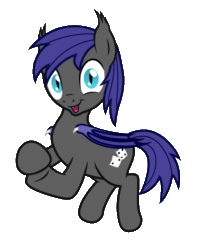 Size: 822x1015 | Tagged: safe, artist:vito, oc, oc only, oc:au hasard, bat pony, pony, 8^y, animated, clapping, fangs, looking at you, open mouth, simple background, slit eyes, solo, starlight says bravo, transparent background