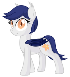 Size: 2150x2383 | Tagged: safe, artist:vito, oc, oc only, oc:daylily, bat pony, pony, female, smiling, solo, standing