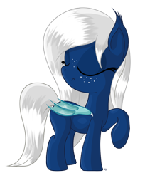 Size: 1882x2311 | Tagged: safe, artist:vito, oc, oc only, oc:scratchy velour, bat pony, pony, female, filly, raised hoof, simple background, solo, transparent background