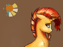 Size: 1280x960 | Tagged: safe, artist:ognifireheart, sunburst, pony, unicorn, cutie mark, floppy ears, frown, male, simple background, solo