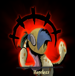 Size: 1195x1215 | Tagged: safe, artist:brisineo, fluttershy, pegasus, pony, a health of information, darkest dungeon, healer's mask, hopeless, mask, plague doctor, plague doctor mask, solo, swamp fever