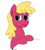 Size: 456x507 | Tagged: source needed, safe, artist:jargon scott, cherry berry, earth pony, pony, blonde mane, female, looking to side, looking to the left, mare, purple eyes, simple background, solo, white background