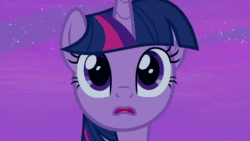 Size: 960x540 | Tagged: safe, screencap, twilight sparkle, pony, unicorn, once upon a zeppelin, animated, crying, floppy ears, gif, male, northern stars, shaking, shooting star