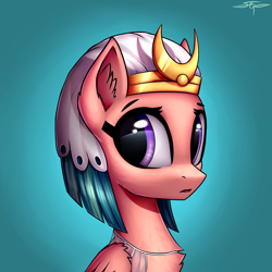 Size: 3000x3000 | Tagged: safe, artist:setharu, somnambula, pegasus, pony, bust, clothes, female, mare, portrait, solo