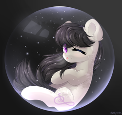 Size: 1800x1700 | Tagged: safe, artist:mitralexa, octavia melody, earth pony, pony, cute, female, looking at you, mare, one eye closed, simple background, smiling, snow globe, solo, transparent background, wink