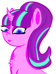 Size: 1047x1366 | Tagged: safe, alternate version, artist:oldlunarlight, starlight glimmer, pony, unicorn, chest fluff, looking at you, mare, s5 starlight, smiling, smiling at you, solo, transparent background