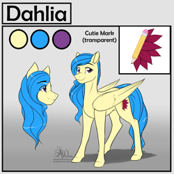 Size: 3000x3000 | Tagged: safe, artist:fairdahlia, oc, oc only, pegasus, pony, female, mare, reference sheet, solo