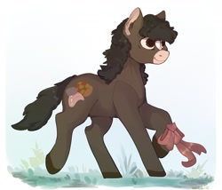 Size: 1913x1634 | Tagged: safe, artist:zortie, oc, oc only, earth pony, pony, bow, smiling, solo