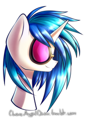 Size: 624x900 | Tagged: safe, artist:chaosangeldesu, dj pon-3, vinyl scratch, pony, unicorn, simple background, solo, transparent background