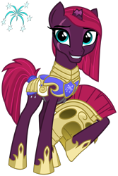 Size: 2000x3000 | Tagged: safe, artist:cheezedoodle96, fizzlepop berrytwist, tempest shadow, pony, unicorn, my little pony: the movie, .svg available, alternate hairstyle, armor, broken horn, cutie mark, eye scar, female, grin, headcanon, helmet, hoof hold, looking at you, mare, raised hoof, reformed, royal guard, royal guard armor, scar, show accurate, simple background, smiling, solo, svg, tail wrap, tempest becomes a royal guard, transparent background, vector