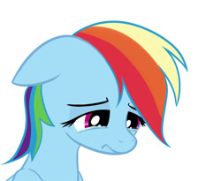 Size: 843x690 | Tagged: safe, artist:firenhooves, rainbow dash, pegasus, pony, crying, reaction image, sad, solo