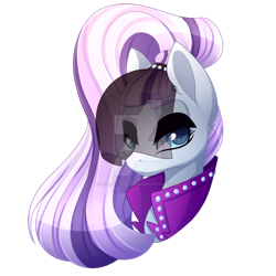 Size: 900x900 | Tagged: safe, artist:scarlet-spectrum, coloratura, earth pony, pony, the mane attraction, clothes, countess coloratura, female, looking at you, mare, simple background, solo, transparent background, veil, watermark