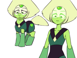 Size: 825x619 | Tagged: safe, artist:firenhooves, disdain, disdain for clods, looking down, peridot (steven universe), ponified, standing, steven universe